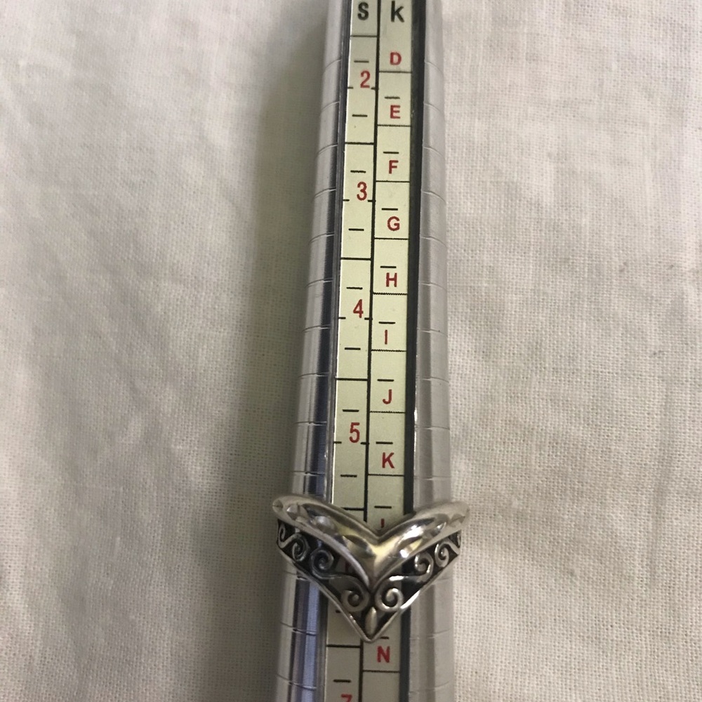 Sterling Silver Double V Designed Ring - image 2